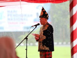 Hujan Deras Mewarnai Upacara HARDIKNAS 2024