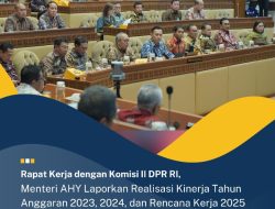 Rapat Kerja DPR RI dengan Menteri AHY Laporan Realisasi Kinerja Tahun Anggaran 2023 dan 2024 serta Rencana Kerja 2025