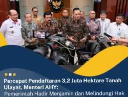 Percepat Pendaftaran 3,2 Juta Hektare Tanah Ulayat Menjamin dan Melindungi Hak Tanah Masyarakat Hukum Adat