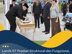 Menteri AHY Lantik 67 Pejabat Struktural dan Fungsional Bangun semangat Integritas Jajaran Kementerian ATR/BPN
