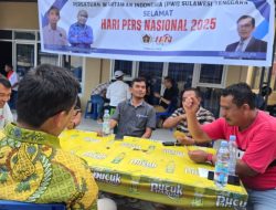 Hari Pers Nasional 2025, PWI Sultra Gelar Pertandingan Domino antar Wartawan 