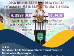 Wamen ATR/BPN RI Serahkan 1.641 Sertipikat Redistribusi Tanah di Kabupaten Majalengka