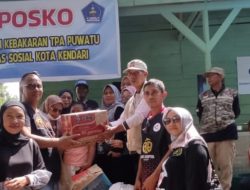 PWI Sultra Galang Donasi serahkan Langsung untuk Korban Kebakaran Puuwatu