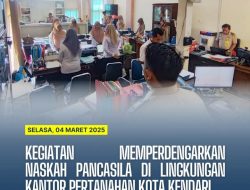 Tingkatkan Rasa Nasionalisme Kantah Kota Kendari Mendengarkan Naskah Pancasila