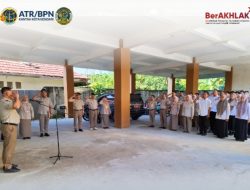 Usai Libur Panjang, Kantor Pertanahan Kota Kendari Apel Pagi dirangkaikan Acara Halalbihalal