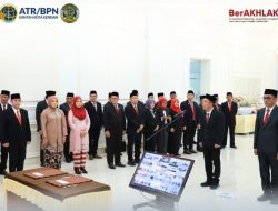 Kantor Pertanahan Kota Kendari Turut hadir di Pelantikan Pejabat Administrator di Lingkup BPN Sultra