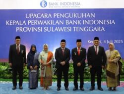 Gubernur Sultra Hadiri Pengukuhan Kepala BI Sultra, Tegaskan Komitmen Sinergi Majukan Ekonomi Daerah
