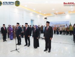 Menteri Nusron Lantik Pegawai Lingkup BPN Kota Kendari, Majene serta Maluku dan Buton Utara