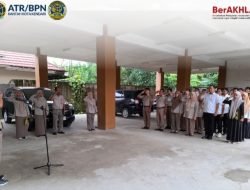 Apel Pagi, Instruksikan Jajaran Kantor Pertanahan Kendari ikuti Persiapan Penilaian Zona Integritas Wilayah Bebas Korupsi