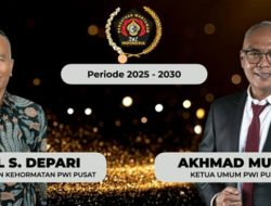 Terpilih, Ketua PWI 2025 – 2030 Akhmad Munir dan Ketua DK, Atal S Depari