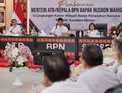 Pembinaan di Kanwil BPN Provinsi Sumsel, Menteri Nusron Tekankan Layanan Pertanahan yang Adaptif bagi Generasi Muda