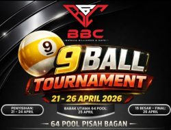 Turnamen Biliar BBC Nineball jadi Rebutan Enam Puluh Empat Atlit Terbaik Sultra