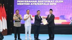 Serahkan Sertipikat Hak Pakai untuk Lemhannas RI, Menteri Nusron: Perkuat Kepastian Hukum Aset Negara