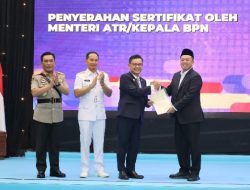 Serahkan Sertipikat Hak Pakai untuk Lemhannas RI, Menteri Nusron: Perkuat Kepastian Hukum Aset Negara