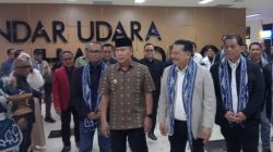 Gubernur Sultra sambut Kedatangan Ketum DPN PERADI di Bandara Haluoleo Kendari